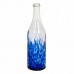 Бутылка стеклокрошка синяя 1 л с пробкой